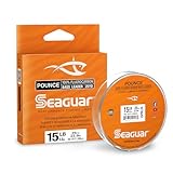 Seaguar Pounce Bass Fishing Leader, 100% Fluorocarbon, 15lbs, 25yd Spool - 15PBL25