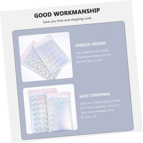 Gogogmee 50 peças de plástico bolha de alumínio saco de bolha, envelopes de letras, envelopes de bol