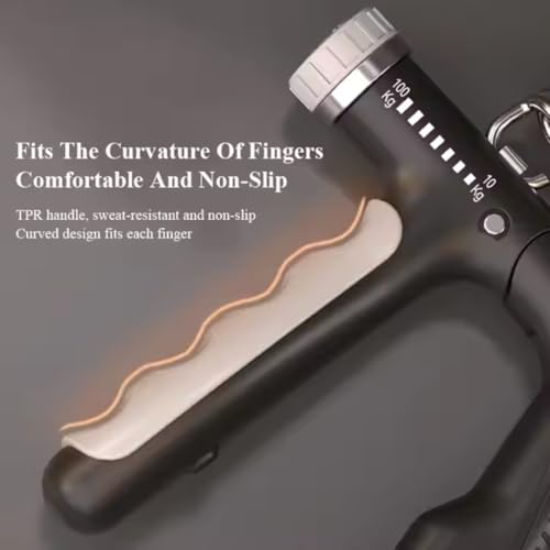 Image of A-Shape Hand Grip with Counter Adjustable Resistance (5KG-100KG) Power Gripper for Finger, Forearm & Hand Strength Training