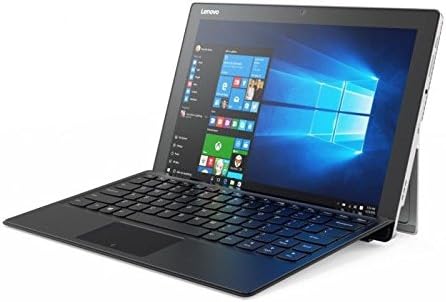 En ángulo view of the Lenovo IdeaPad Miix 510-12ISK in laptop mode, showing the kickstand supporting the tablet.