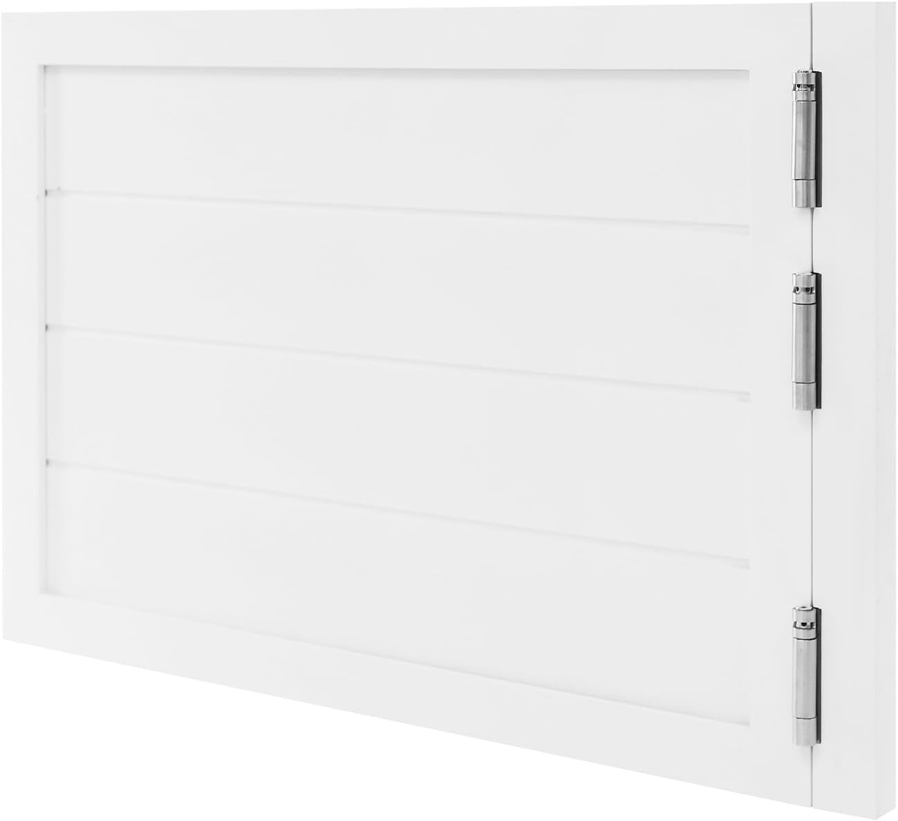 Swinging Half Door 35.4" X 23.6" Adjustable Pine Wood Cafe Door Bidirectional Opening Saloon Door with Doorpost & 3 Hinges for Doorway, Bar, Garden, Balcony, Courtyard (White)