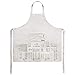 Suck UK SK APRONGUIDE1 Apron Cooking Guide-Full Length and 100% Unbleached Cotton Canvas, Cream
