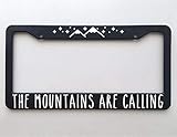 ClustersNN Bhartia Mountains are Calling Chrome License Plate Frame Stainless Metal Tag Holder 12' X...