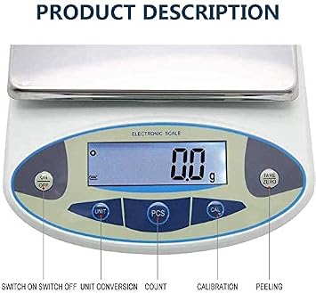 LCD Display Food Balance Scale High Precision Lab Analytical Balance Scale Electronic(5kg/0.1g)
