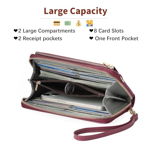 Image of GOIACII Phone Purse Crossbody Bags for Women Small Travel Wallet Touch Screen RFID Blocking