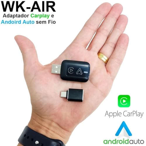 Adaptador Carplay e Android Auto sem Fio Universal