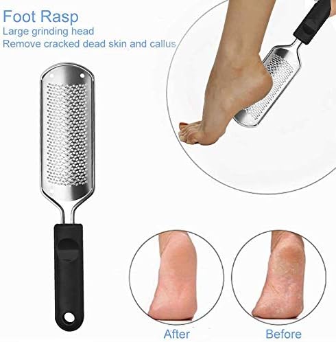 Colossal Pedicure Rasp Foot File, Professional Foot Care Pedicure Stainless Steel File to Removes Hard Skin, Can Be Used On Both Dry and Wet Feet