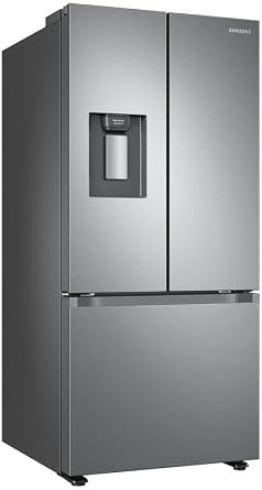 Samsung 22 cu. ft. Smart 3-Door French Door Refrigerator with External Water Dispenser, Stainless Steel, RF22A4221SR/AA