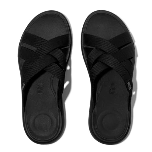 Image of FitFlop Women's, F-Mode Go Webbing Flatform Strappy Slide Sandal