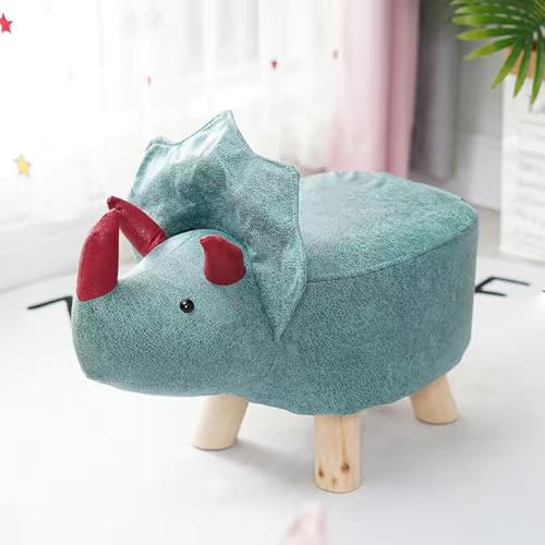 Image of CALANDIS Animal Footstool Creative Cute Pouffe Chair for Playroom Entryway Waterproof Dinosaur | Benches & Stools | Furniture