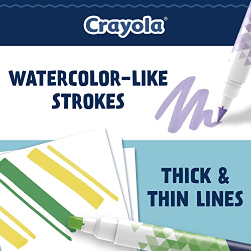 Crayola Dual Chisel Tip & Brush Markers, Art Markers, Gifts For Teens, 12Ct #TOP3