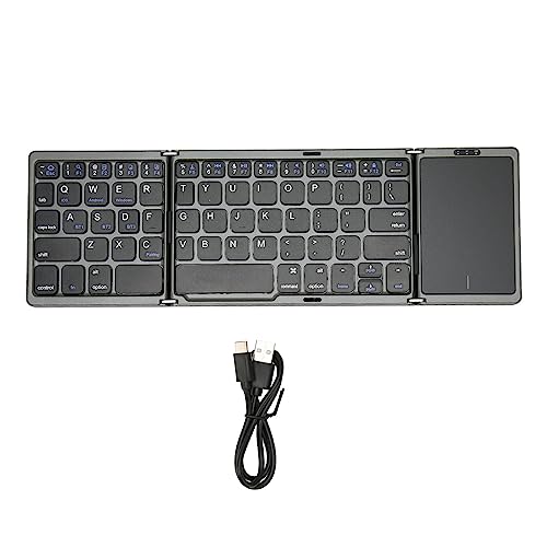 Clavier pliable avec pavé tactile Jectse gris à trois volets et port Type-C - 6