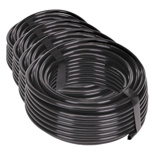 Raidrip 016005P 1/4-Inch Drip Irrigation Supply Tubing, 50-Foot, for Irrigation Systems, Black Polyethylene (Pack of 4)