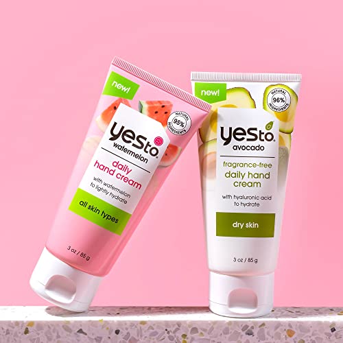 Yes To Watermelon & Avocado Hand Cream Variety Pack, Moisturizing & Fast-Absorbing, Combats Signs Of Aging, Keeps Hands Soft And Smooth With Antioxidants, Natural, Vegan & Cruelty Free, 3 Oz, 2-Pack #TOP3