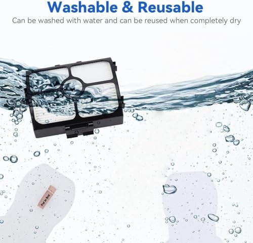 Image of Vacuum Filter Replacement for Shark HZ3002 HZ3000 HZ4001AMZ HZ4002 Stratos Ultralight Corded Stick Vacuum Cleaner, Replace part XFFKHZ3000 XHFHZ3000, 2 HEPA Filter & 6 Foam and Felt Filters