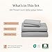 California Design Den Deep Pocket King Sheets Set - Luxury 600 Thread Count 100% Cotton Sateen, King Size Sheet Set with All Around Elastic for a Snug Fit, Hotel Quality Bedding - Light Grey
