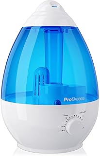 Pro Breeze Humidifiers for Bedroom - 3.8L Ultrasonic Cool Mist Humidifier for Babies