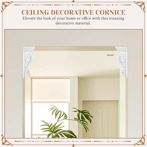 Console décorative en pu sculpté blanc applique ornementale pour moulures - 3