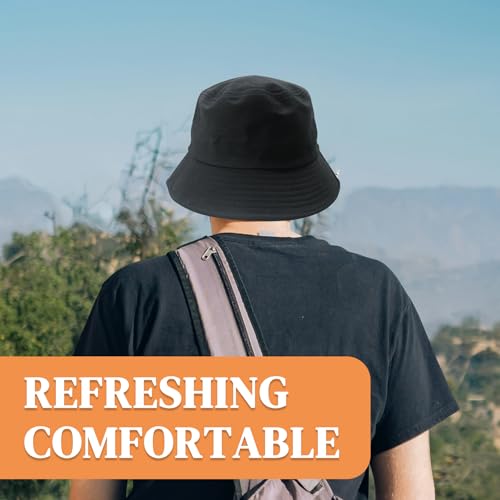 Image of Bucket Hats for Men Woman Summer Outdoor Cotton Sun Hat Travel Fishing Beach Packable Hat