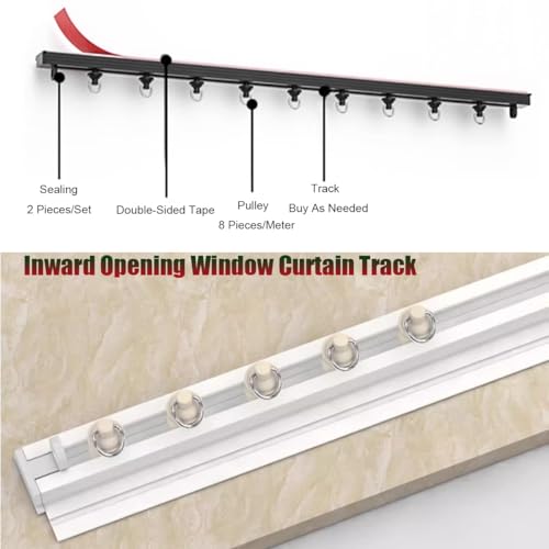 Installation facile de rail de rideau en aluminium pour plafond sans bloquer