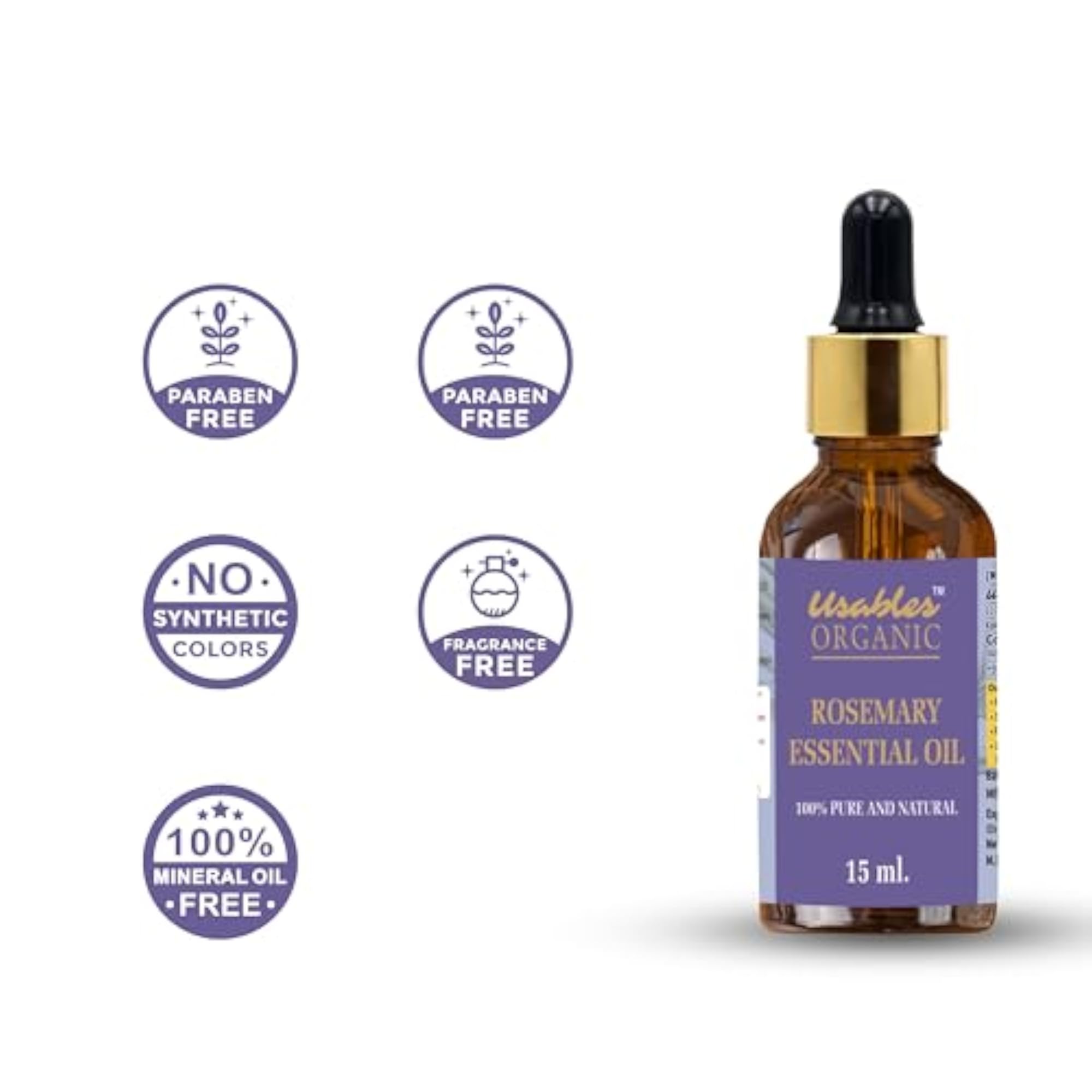 Organic Rosemary Essential Oil, 100% Pure (15ml)
