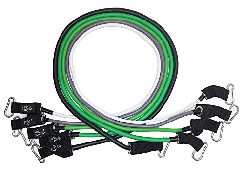 Kit Tubing Elástico 11 Itens - Treinamento Funcional Pilates Verde