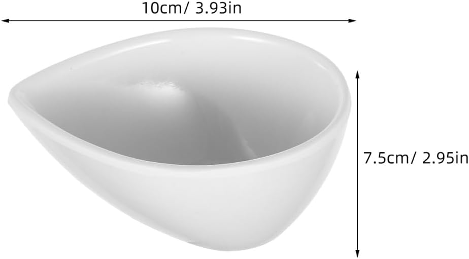 Luxshiny 5Pcs Small Sauce Bowls Set Melamine White Dipping Bowls for Condiments Pickle Storage and Seasoning Dish Compact Size for Household Kitchen Dining