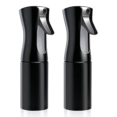 LBJFYHJN 2 flaconi spray per capelli, 200 ml, con nebbia fine continua, per piante, pulizia, alcool, ecc. (nero)