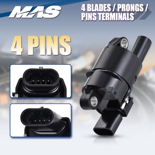 MAS Set of 8 Ignition Coils Pack & Platinum Spark Plugs & Wires Set Compatible with Chevy Cadillac GMC Suburban Express Silverado Sierra Camaro Avalanche Replacement for UF414 12573190 by MAS - Image 5