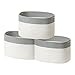 Cotton Rope Storage Baskets Set of 3 Storage Bins Organizer Decorative Woven Basket for Nursery Baby Clothes, Toy, Makeup, Books, Towels 15"x 10"x 9"
