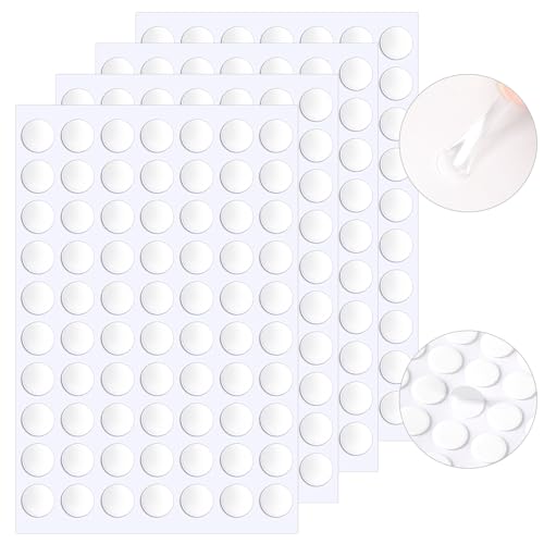 JANYUN Double Sided Sticky Dots Clear Tape (1000 Pcs)