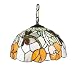 Produktbild ISADHP Tiffany Hangelampen Lampenschirm-Raum-Dekor Zubehör Buntglas-Stehlampe Pendelleuchte, 12-Zoll-Blumenart Handgefertigte Glasmalerei hängende Lampe for Wohnzimmer Schlafzimmer Küche