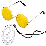 Gafas estilo círculo de los años 60: estilo Hippy Las gafas redondas de los años 60 y 70 imitan la moda de la época, lo que lo convierte en un accesorio de vestuario perfecto. Cada lente en estas especificaciones de colores permanece como nueva y elegante