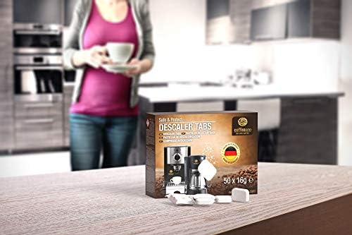 Pastillas antical Coffeeano 50 uds. XL para cafeteras automáticas y cafeteras. Pastillas antical aptas para todas las marcas y electrodomésticos. Incluye un libro electrónico: