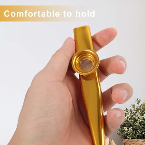 3 StüCk Kazoo,Kazoo Instrument Set,Metall Kazoos Mit 10 Austauschbaren Membran,FüR Kinder, Erwachsene Und MusikanfäNger,Geeignet FüR Vorschulspielzeug MusikgeräTe,Kann Verschenkt Oder Als Geschenk.