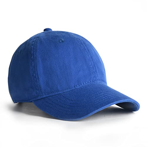 Furtalk Toddler Baseball Hat Kids Boys Girls Adjustable Washed Cotton Baseball Cap With Ponytail Royal Blue #TOP5