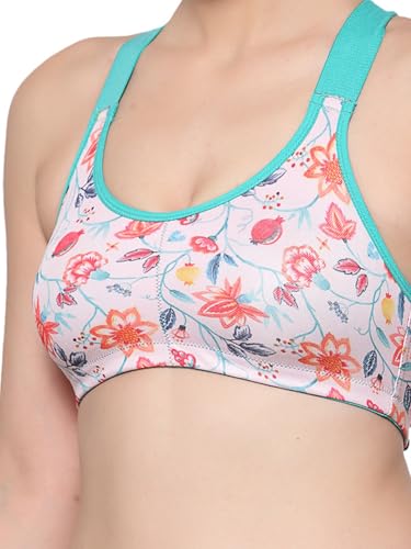 Image of Inner Sense Sports Bra for Women Made with Organic Cotton and Bamboo I Adjustable Padded Bra for Women with Cross Back Strap I Wire Free Medium Impact Innerwear