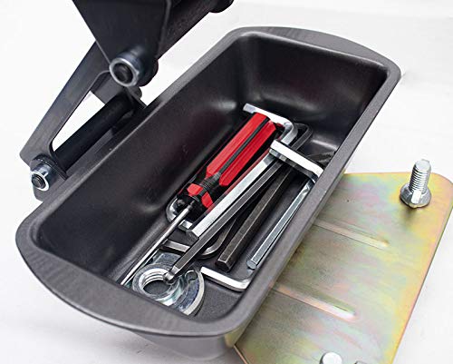 Miniatura 6 de Soporte para amoladora con colgador de cable ajustable, placa anti-inclinación con almacenamiento de partes, sostiene amoladora de 4.5 a 7 pulgadas,