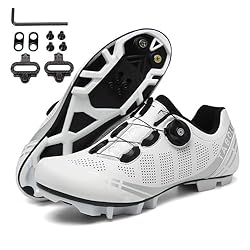 Hixingo Zapatilla de Ciclismo Hombre Mujer Blanco ...: CARACTERÍSTICAS : los zapatos de ciclismo están hechos de materiales de alta calidad. Pestillo de montaña: la suela de montaña adopta un diseño de bloqueo, con una suela fuerte, agarre fuerte y conducción estable al aire libre. SEGURIDAD: Los zapatos...