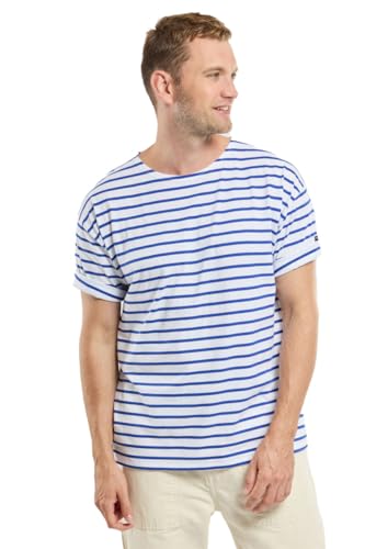 Armor Lux Men's Marinière Théviec Homme T-Shirt, Blanc (Dw5 Blanc/Etoile Dw5), X-Small
