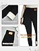 JK SUE JONES Women Winter Warm Thick Leggings Fleece Lined Stretchy Soft Thermal Sherpa Pants High Waist Tights Black
