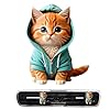Cute Cat Car Air Fresheners Vent Clip 2.36 Inch | Cat Solid Car Aromatherapy Diffuser | Automobile Vent Accessories | Cute Cat-Shaped Decorations for Offices, Bedrooms #3