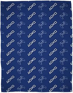 PlayStation Officially Licensed Fleece Blanket | Game Controller Design Super Soft Warm Throw | Character World Brands| Perfect For Teen Gaming Bedrooms, Camping & Sleepovers | Size 100x150cm
