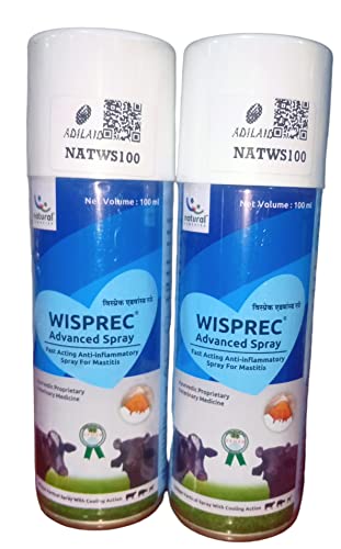 Image of Men Wisprec Advanced Spray Fast Acting Spray for Mastitis Training Suit (100ml) Pack of 2 for Small & Large Animals