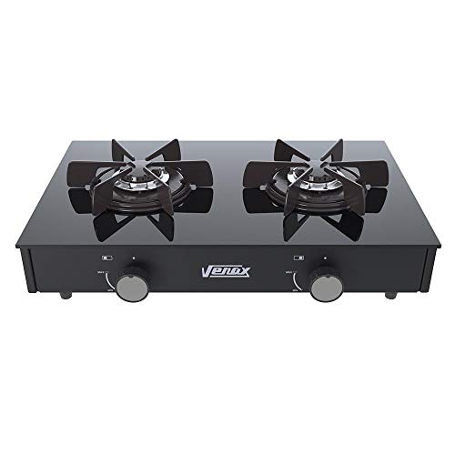 Fogao a Gas Flamalar Vitreo 2q Preto Fosco Gás Glp