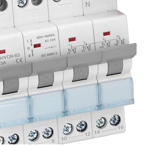 Interrupteur de transfert manuel 4P 63A Jeffergarden pour rail DIN