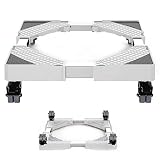 Mini Fridge Stand 4 Double Wheels HQO LOVL Adjustable Dolly Washing Machine Stand Base，for Furnitur