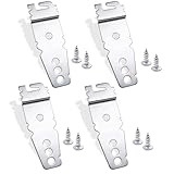 Paquete de 4 soportes de montaje para lavavajillas, soporte para lavavajillas debajo de la encimera, clips para lavavajillas, con tornillos compatibles con lavavajillas Whirlpool Kenmore KitchenAid