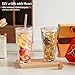 INSETLAN 20oz Clear Glass Cup with Lid and Glass Straw, Set of 2 Thickened Glass Coffee Tumblers, Drinking Glasses with Straw for Smoothie, Tea, Milk, Whiskey, Water and More – Elegant & Durable