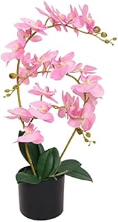 vidaXL Sztuczny storczyk z doniczką, 75 cm, biały
